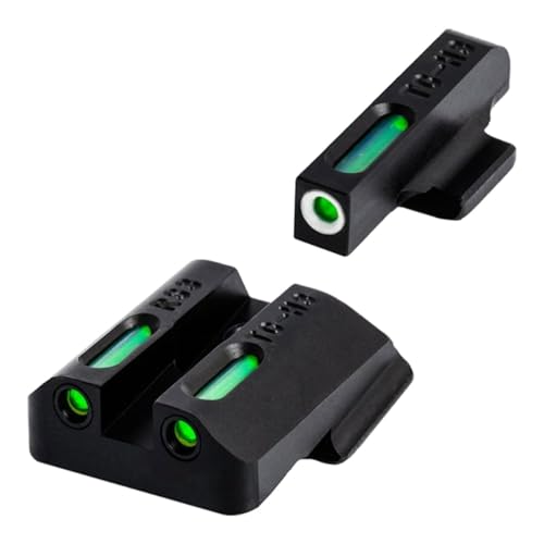 TRUGLO TFX Tritium and Fiber-Optic Xtreme Handgun Sights for Ruger Pistols, Ruger American 9mm & 45, Black