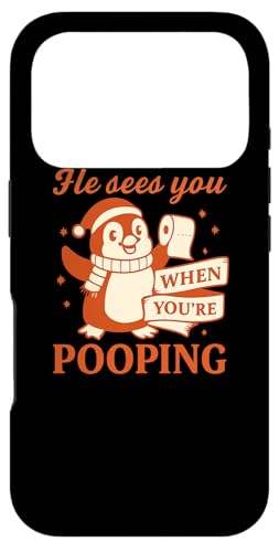 He Sees You When Youfre Pooping ނ͂Ȃ񂿂Ă̂ĂgiJC yM X}zP[X iPhone 17 Pro p