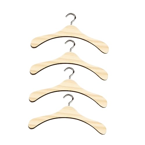 Imagen de CIYODO 4 Piezas Miniatura de Mini Perchas para Casa de Muñecas Accesorios de Decoración para Juguetes para Color Oscuro para Habitaciones de Muñecas