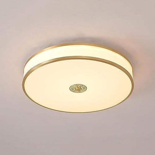 Lustre plafonnier rond 40cm à 3 couleurs pour éclairage de chambre