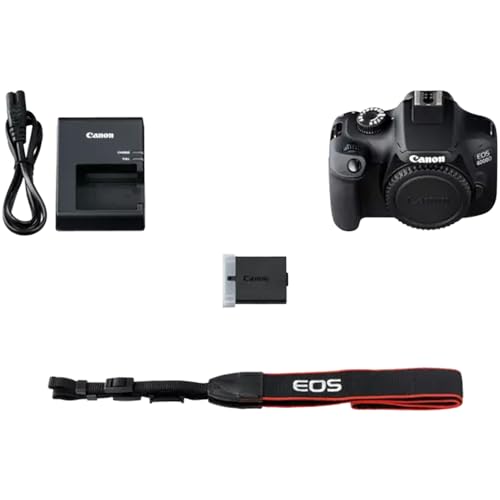 Canon EOS 4000D DSLR con lentes 18-55mm y 75-300mm plus telefoto miniatura 3