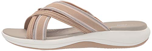 Clarks Women's Mira Isle Slide Sandal, Sand Combi
