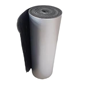 Isolatierol radiatorreflectorfolie, zelfklevende radiatorisolatiefoliereflectorpanelen met schuimkern, voor huis, bestelwagen, garagedeur, schuur, 5 mm dik (1 mx 5 m)