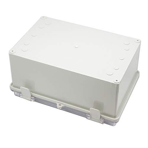Zulkit Junction Box Abs Plastic Dustproof Waterproof Ip65 Electrical Boxes Hinged Shell Outdoor Universal Project Enclosure Clear Cover With 2 Cable Glands 11.4 X 7.5 X 5.5 Inch(290X190X140Mm) #TOP2