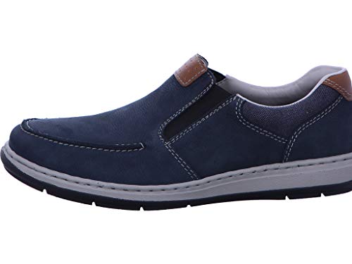 Rieker 17360, Herren Slipper, Blau (Pazifik/Amaretto/Navy), 46 EU (11 UK)