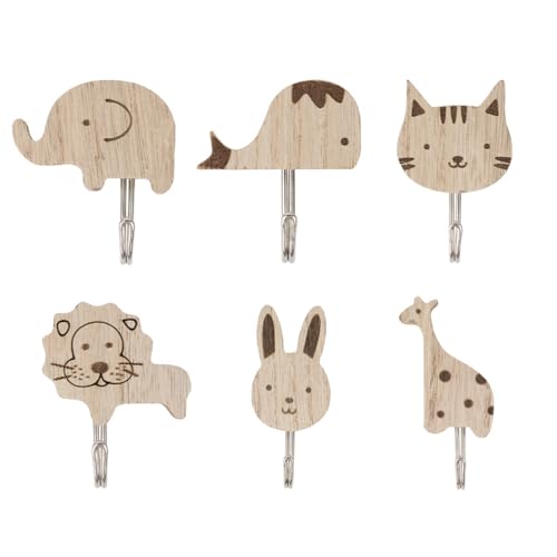 YZROHYI 6 Piezas Gancho Pared Animales,Perchero