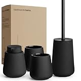 blackswedenhome. Badezimmer Set Schwarz - Hochwertiges Keramik Set - Seifenspender schwarzs...