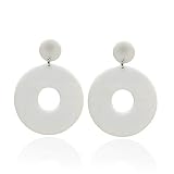 Hollow Round Acrylic Dangle Earrings Transparent Geometric Multi-Color Fashion Earrings for Women Gi