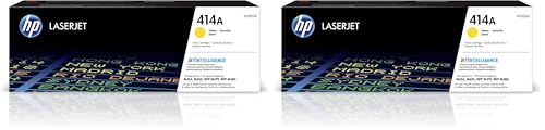 Image of HP 414A Yellow Toner Cartridge | Works with Color LaserJet Enterprise M455dn,MFP M480f,Pro M454,MFP M479 Series | W2022A,(Pack of 2)