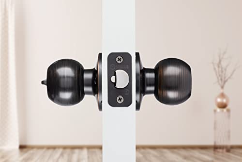 Brinks – Transitional Keyed Entry Ball Door Knob, Tuscan Bronze - Designed For Traditional And Transitional Homes And Blends Seamlessly With Interior Décor (E2415-150) #TOP2