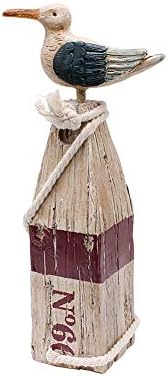 Seagull Figurine Sea Bird Statue Coastal Bird Figurines for Garden Resin Seagull Decor Sea Bird Decor Bird Sculptures Yard Outdoor Indoor Nautical Decor Ocean Beach Home Decor 11 Inch