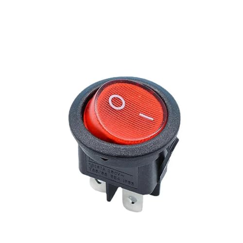 Interrupteur à bascule KCD1-224 4 broches 2 positions 6A 250V interrupteur rouge noir pour circuit