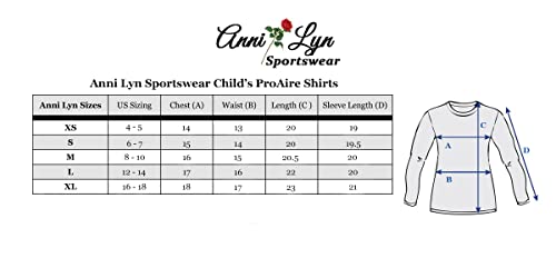 Anni Lyn Sportswear Girl's Ventilated Show Shirt - Long Sleeve (As1, Alpha, L, Regular, Mythical Horse) #TOP4