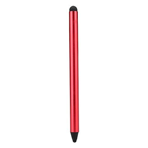 Lápiz óptico de Punta Suave de Doble Cabezal para Tableta con Pantalla táctil Lápiz Capacitivo Universal Anti rayones Azul para Todos los teléfonos Tabletas Dibujo Escritura Toma (Roja)