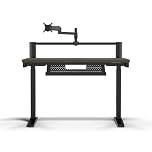 Corsair Platform:4 Elevate – 120cm x 76cm, Adjustable Height, Electric Standing Computer Home Office Gaming Desk, Memory Presets, Cable Management, USB Ports, Monitor Arm Included – Dark Walnut Stain