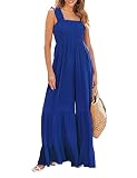 LYHNMW Jumpsuits for Women Summer Jumpsuit Casual Loose Sleeveless Wide Leg One Piece Jumpsuits with