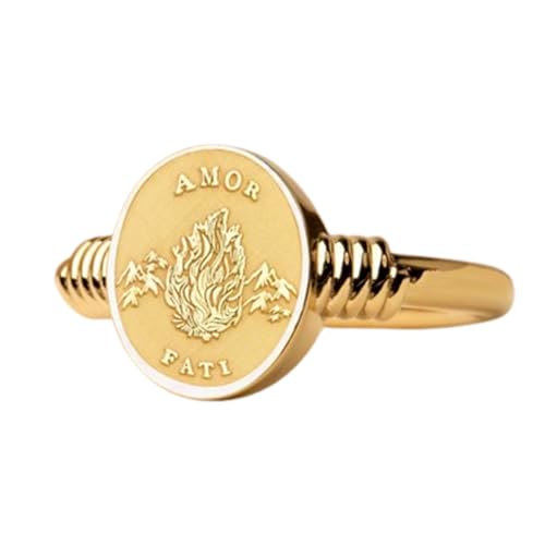 Chevalière ovale 13 x 11 mm Amor Fati pour parfaire votre tenue quotidienne chic