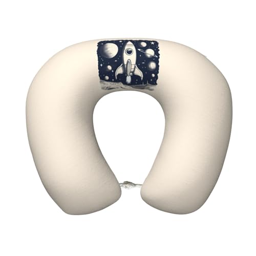 Almohada de viaje de espuma viscoelástica negra ajustable miniatura 1