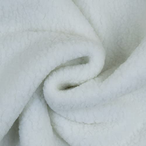 Teddystoff Locke uni weiß Plüschtstoffe - Preis gilt für 0,5 Meter Cover