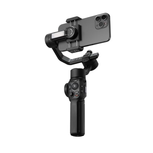 Image of ZHIYUN Smooth 5S AI 3-Axis Gimbal Stabilizer for Smartphones with Built-in Fill Light and Tripod, Gesture Control Supported for Mobile Video Recording (Smooth 5S AI Standard)