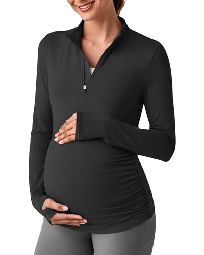 10 Best Maternity Tops That Keep You Stylish and Comfortable 2 G4Free Lightweight Maternity Workout Tops with Sun Protection