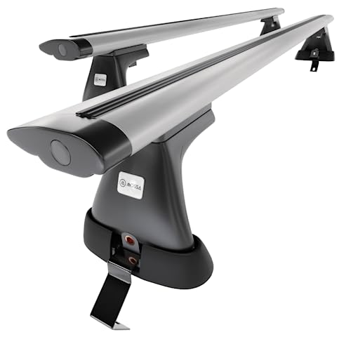 Mossa - Alu-Dachträger kompatibel mit Opel Astra K mk V Sports Tourer (2016-2022) - silbern Dachträger Dachgepäckträger - ohne Montagelemente 2