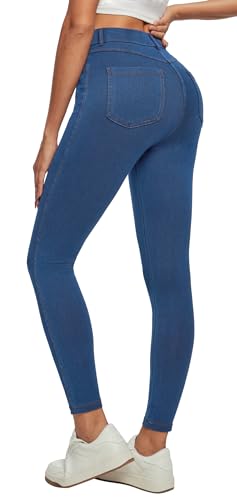 Ewedoos Women Jeans High Waisted Stretchy Skinny Jeans for Women Tummy Control Jeggings Pull on Jeans Leggings with Pockets