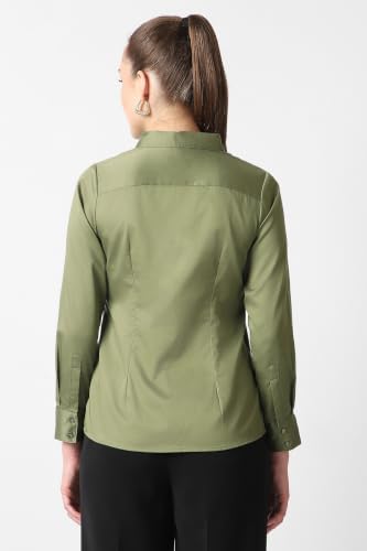 Image of Van Heusen Women's Regular Fit Solid Full Sleeve Cotton Rich Formal Shirt