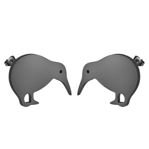 Kiwi-Vogel-Ohrring aus Edelstahl, minimalistisch, niedlich, lustig, witzig, Tier-Ohrstecker für Damen und Herren, neuseeländischer Schmuck, Geschenk, Edelstahl Kiwi-Vogel-Ohrring aus Edelstahl, minimalistisch, niedlich, lustig, witzig, Tier-Ohrstecker für Damen und Herren, neuseeländischer Schmuck, Geschenk, Edelstahl