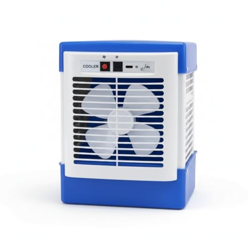 Image of Drumstone (𝐄𝐱𝐥𝐮𝐬𝐢𝐯𝐞 𝟐𝟎 𝐘𝐞𝐚𝐫𝐬 𝐰𝐚𝐫𝐫𝐚𝐧𝐭𝐲) Rechargeable Portable Mini Air Cooler with USB Desk Cooling Fan Battery Backup 3-Speed Quiet Evaporative Room Cooling