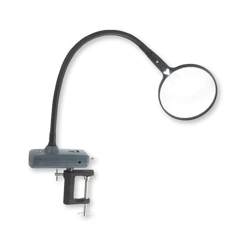 Carson MagniFlex 2x Lupe mit LED, 3,5x Spotlinse und Klemmbefestigung (CL-65)