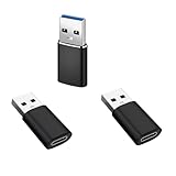 USB to USB C Adapter 3 Pack,20V/3A 60W USB 3.0 5Gbps Type C Female to A Male Charger Converter for iPhone 16 15 14 13 12 11 Pro Plus Max,Apple Watch Ultra iWatch Series 8 7,iPad Pro Air Mini