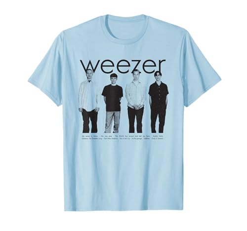 Weezer - Blue Album Anniversary Tracklist T-Shirt