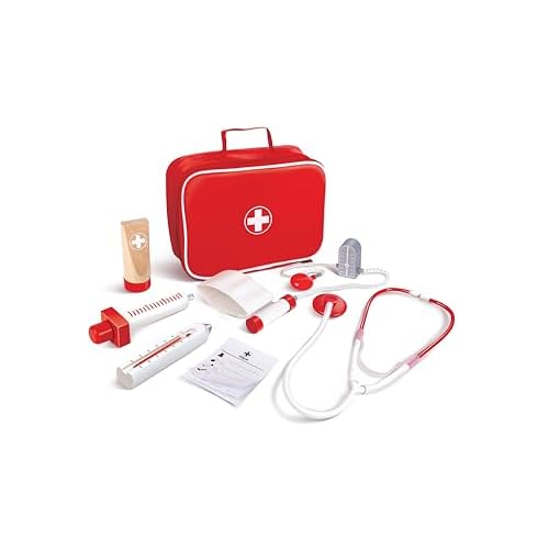 Hape E3010 - Dein Doktorset, Rollenspiel-Set Arzt, Arztkoffer, ab 3 Jahren