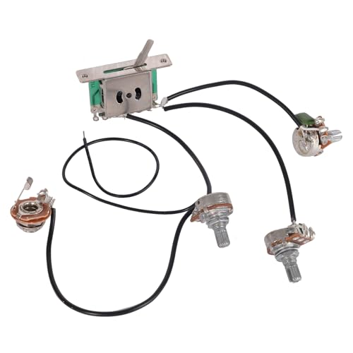 Musical Accessories Wiring Harness Prewired with A500k B500k Pots for Stratocaster Strat Guitar - Thumbnail 4