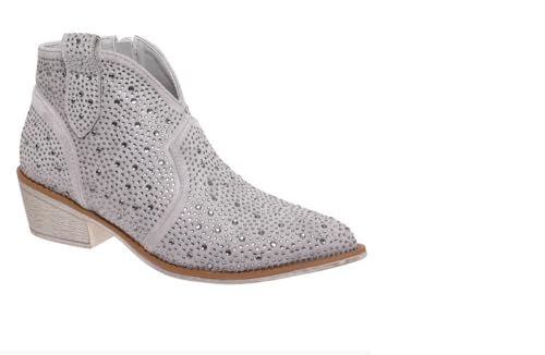 OUTWOODS Pierre Dumas Kid's Wilder-24 Sparkle Western Bootie Silver 1