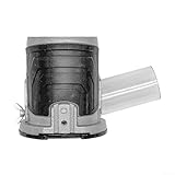 Kantenschneidemaschine aus Aluminiumlegierung mit transparentem Kunststoffschild und integriertem Vakuumanschluss für Staubmanagement