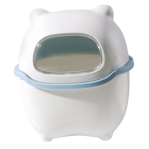 Papelera de Escritorio Mini Rectangular Plástico Azul miniatura 1