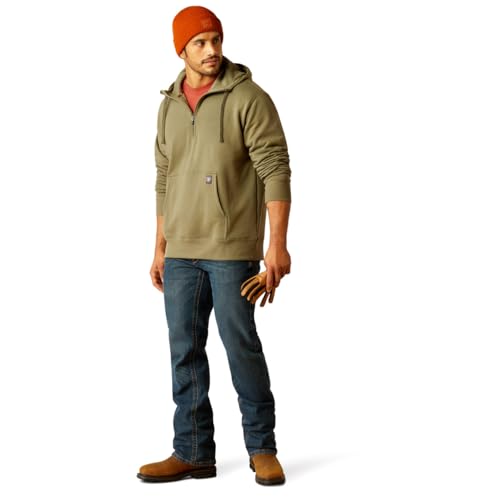 Image of ARIAT Men's Rebar Workman 1 /4 Zip Hoodie