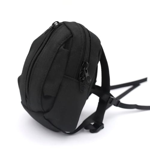 RC Car 1/10 Proportion Simulation Backpack Storage Bag Handbag Decoration for LOSI 1/4 Promoto-MX Motorcycle Upgrade Parts Accessories (Black)