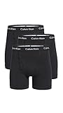 Calvin Klein Men's Cotton Stretch 3-pack Boxer Brief, 3 Black, Medium