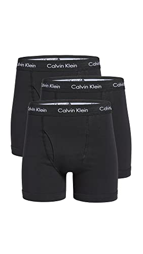 Calvin Klein Men's Cotton Classics 3-pack Boxer Brief, 3 Black, Large
