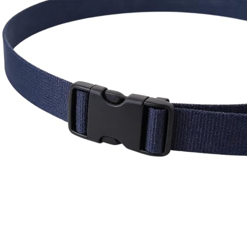 Ludom Ceinture en nylon à large boucle, sangle en nylon de 2,5 cm avec boucle en plastique à dégagement rapide pour sports de plein air (bleu) – vue 3