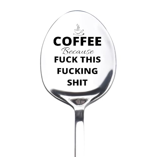 Funny Coffee Spoon Gift for Friend Besties Chrsitmas Gifts for Women Men Cofee Lover Gifts for Husband Wife Birthday Gift for Girlfriend Boyfriend Gifts for Bf Gf Spoons