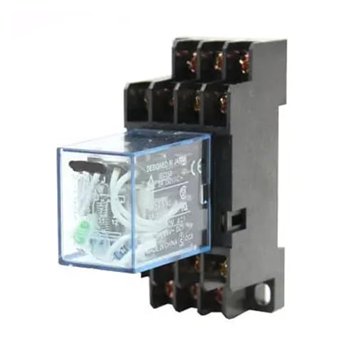 Relais électromagnétique 14P 4PDT avec prise pour une commutation simultanée 12V CC