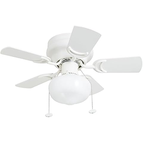 Prominence Home 41530 Hero Hugger Ceiling Fan, 28", White Cover