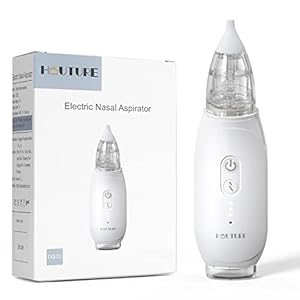 Nasal Aspirator for Baby, HAUTURE Baby Nose Sucker, Self-Cleaning Nose Cleaner for Toddler, 3 Suction Levels, 2 Modes…