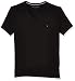 Produktbild Tommy Hilfiger Herren Core Stretch Slim Vneck Tee Slim Fit T-Shirt, Schwarz (Flag Black 083), One Size ( Herstellergröße: XS)