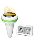 Inkbird IBS-P03R Solar Digital Pool Thermometer, Floating Water Thermometer with Indoor Temperature Humidity Monitor for Swimming Pool Whirlpool Spas Hot Tub Bath
