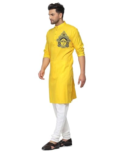 Image of Men's Digital Printed Kurta for Festival Navratri Pooja